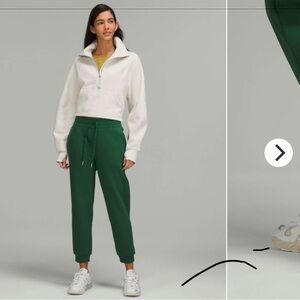 Lululemon Everglade Green scuba Jogger Pants